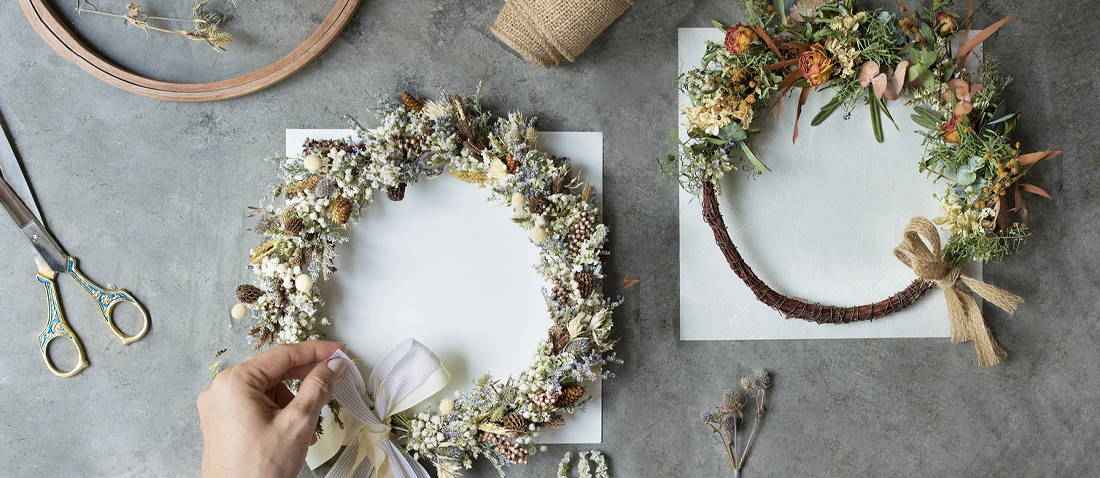 7 idées créatives avec des fleurs séchées