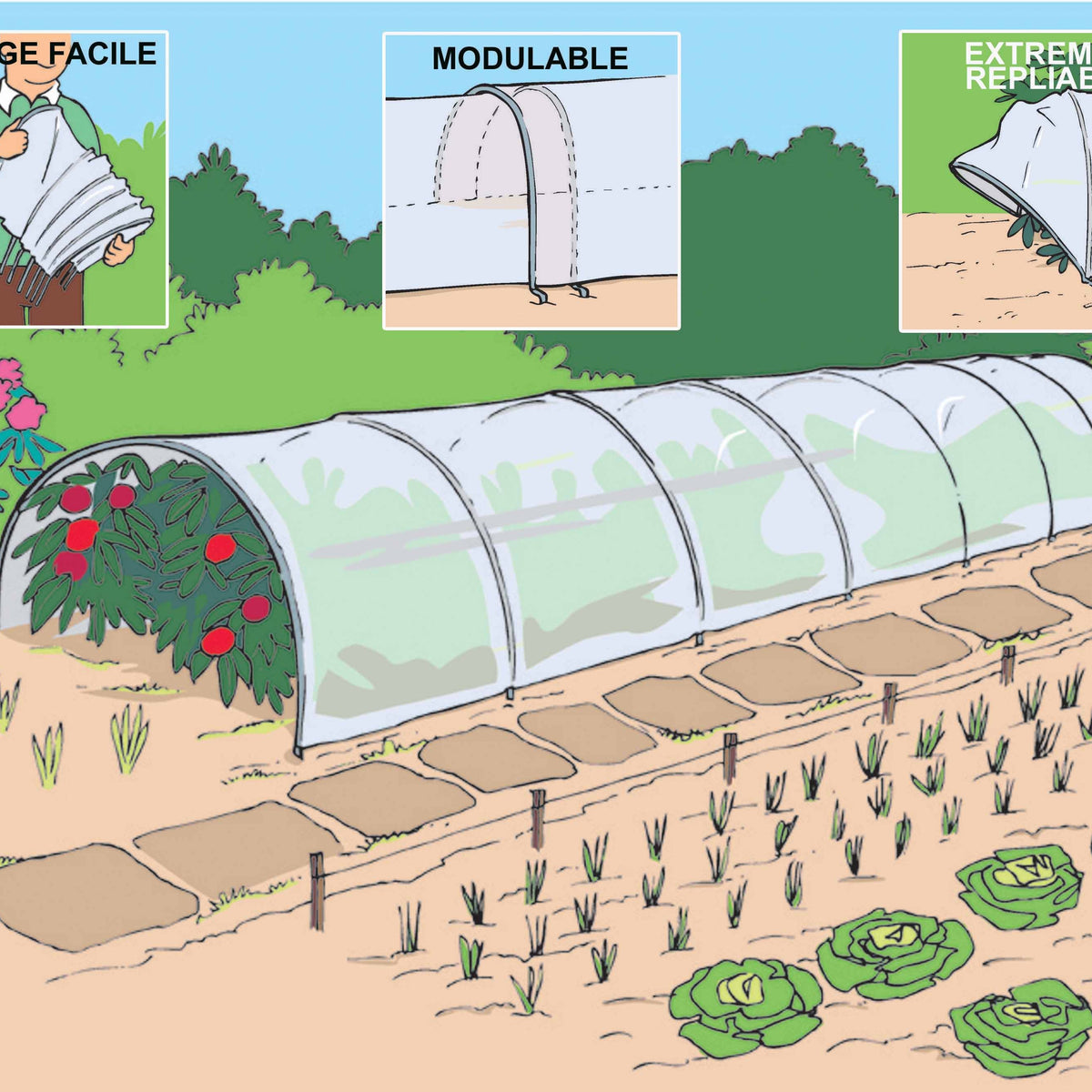 Vente Tunnel Accordéon pré-assemblé -