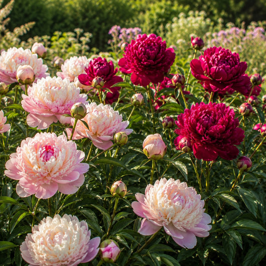 Duo de Pivoines rouge et rose - Bakker