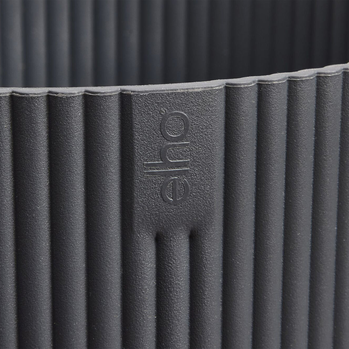 Pots d'intérieur et cache-pots - Cache-Pot Vibes fold rond Anthracite ELHO -