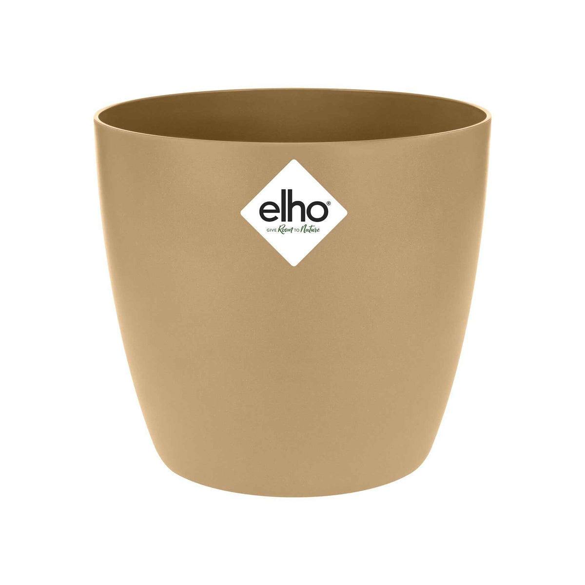 Elho Cache-pot Brussels rond brun cookie - - Bakker