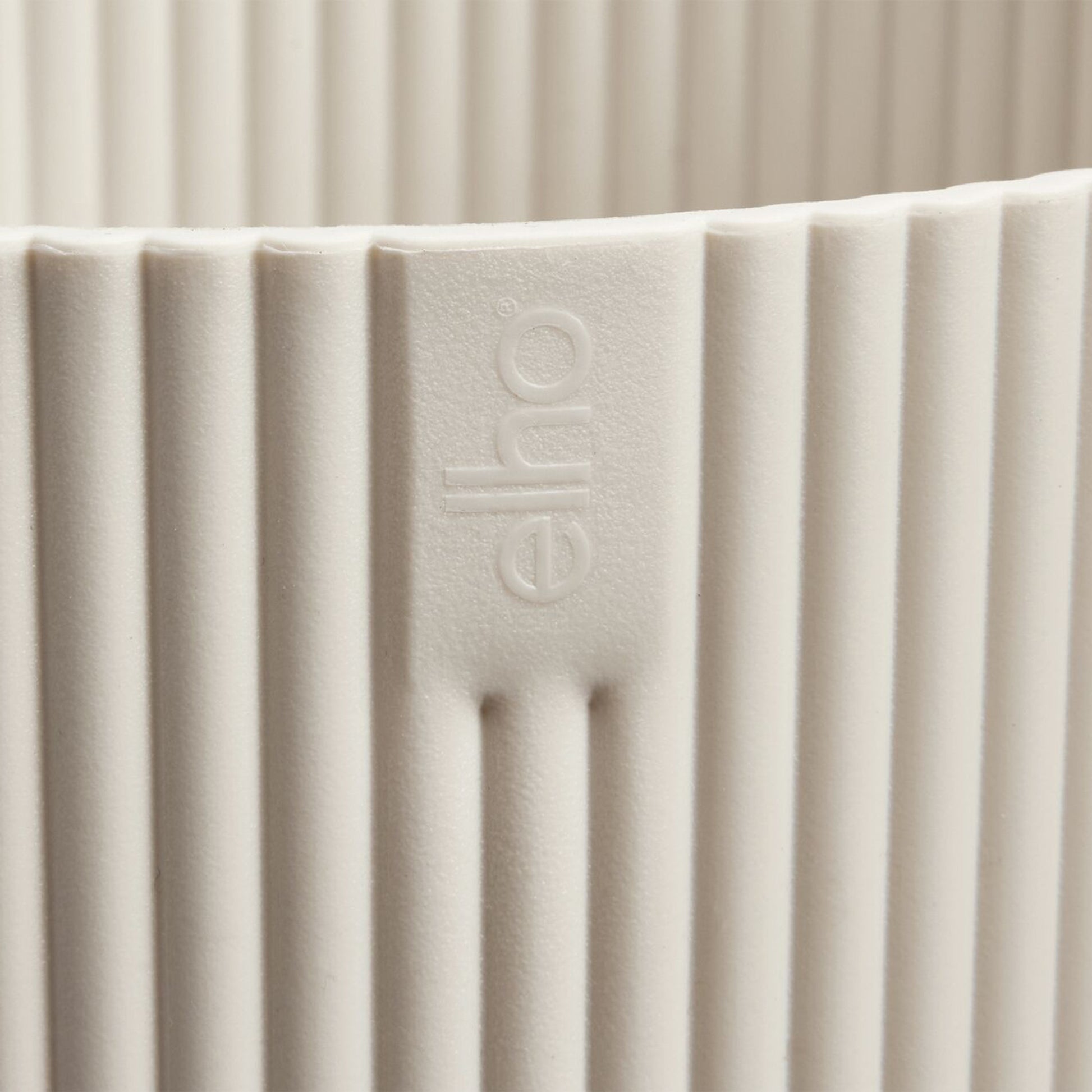 Pots d'intérieur et cache-pots - Cache-Pot Vibes fold rond Blanc lin ELHO - 