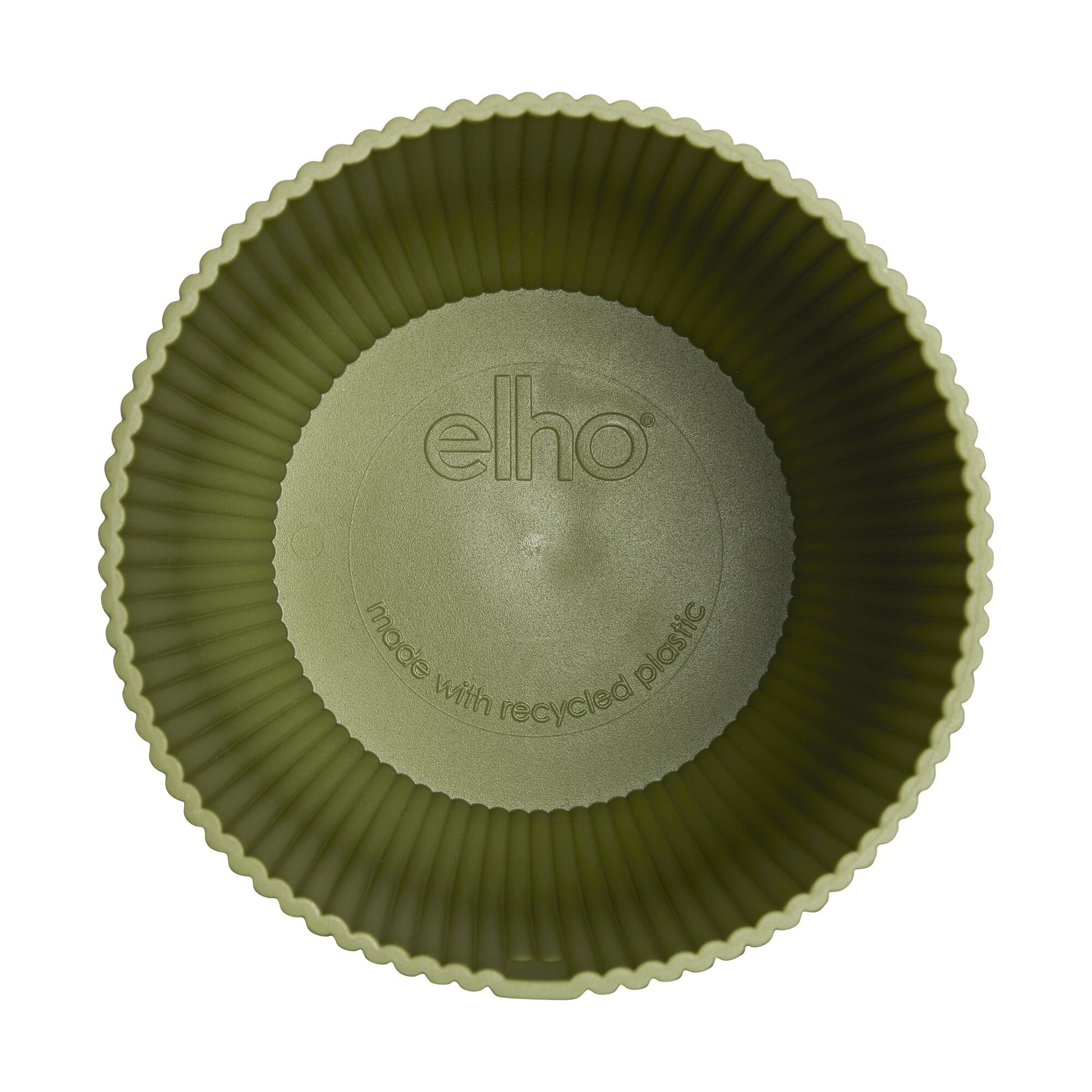 Pots d'intérieur et cache-pots - Cache-Pot Vibes fold rond Vert fougère ELHO - 