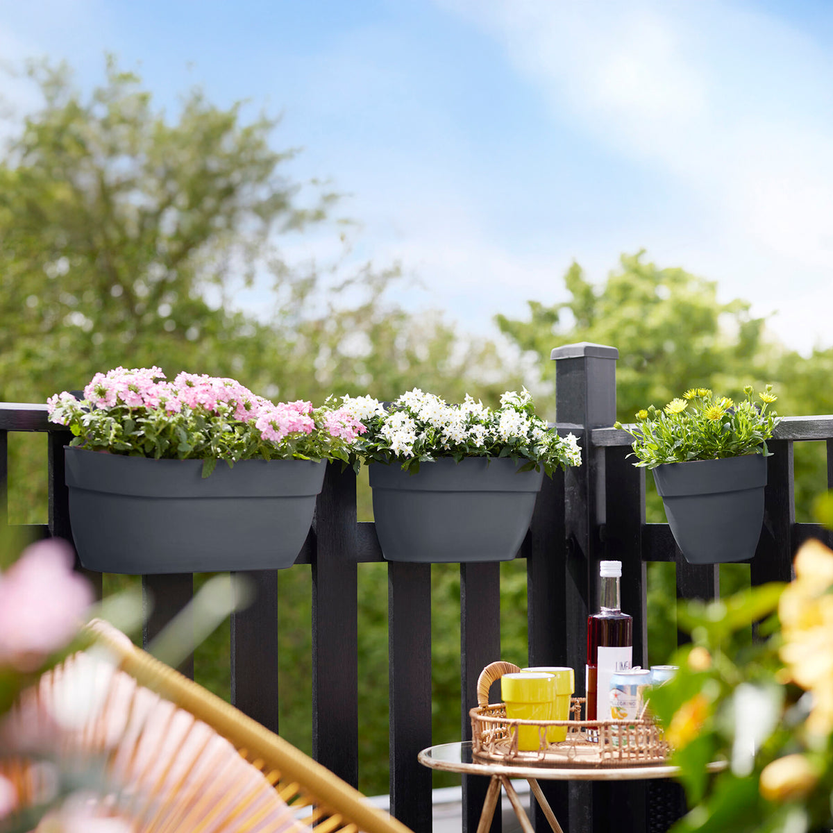  - Balconière  Vibia Campana easy hanger large Anthracite ELHO - Jardinières et bacs à fleurs