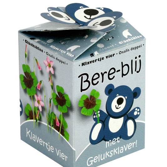 Kit Trèfle à 4 feuilles Happy Bear bleu - Bakker.com | France