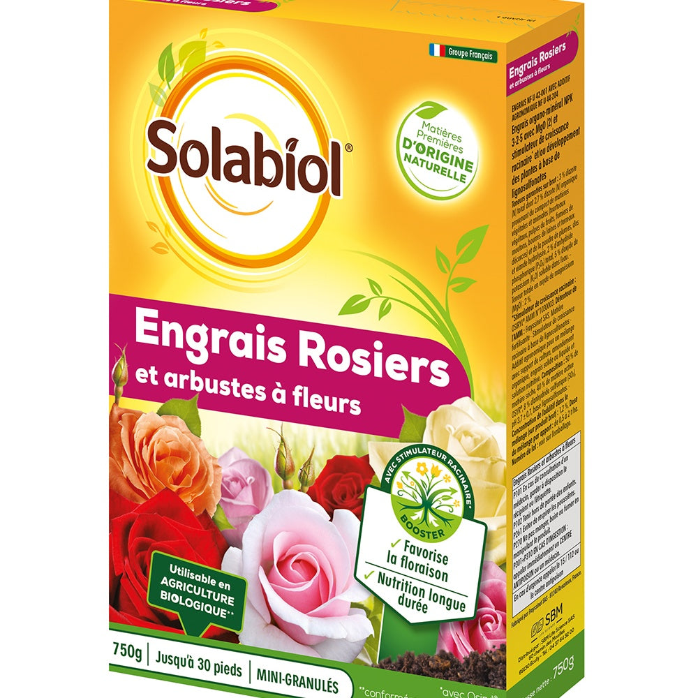 Engrais rosiers et arbustes à fleurs SOLABIOL - Bakker