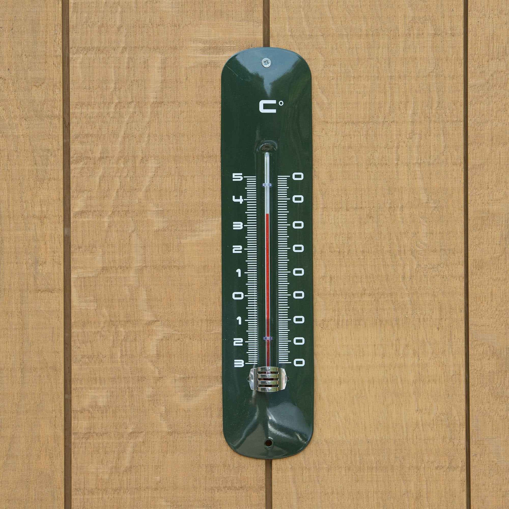 Nature Thermomètre mural métallique Vert - Entretien du potager