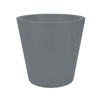 Elho pot de fleurs Pure straight rond gris béton - Pot pour l'intérieur et l'extérieur - Pots d’extérieur