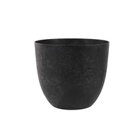 Artstone pot de fleurs Bola rond noir - Pot pour l'intérieur et l'extérieur - Petits pots d'extérieur