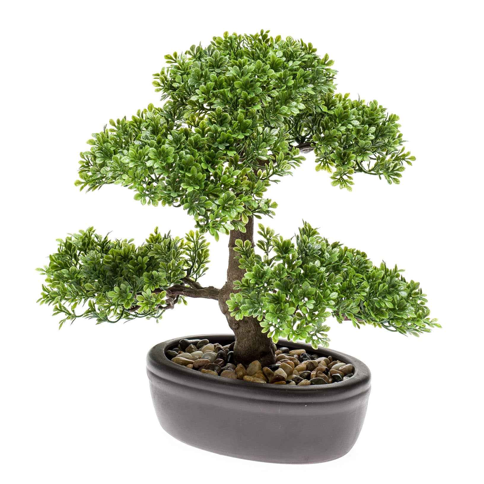 Plante artificielle Bonsai Ficus avec cache-pot marron - Plantes artificielles populaires