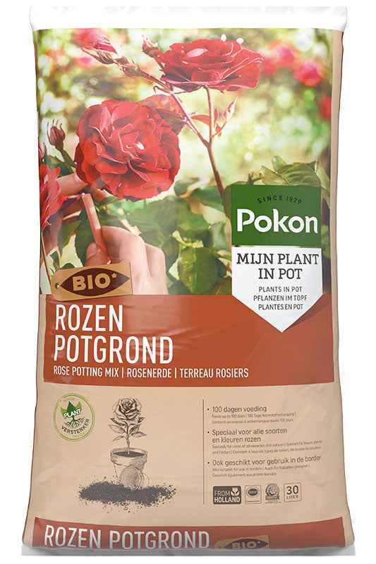 Terreau pour rosiers - Biologique 30 litres - Pokon - Entretien plantes d'extérieur