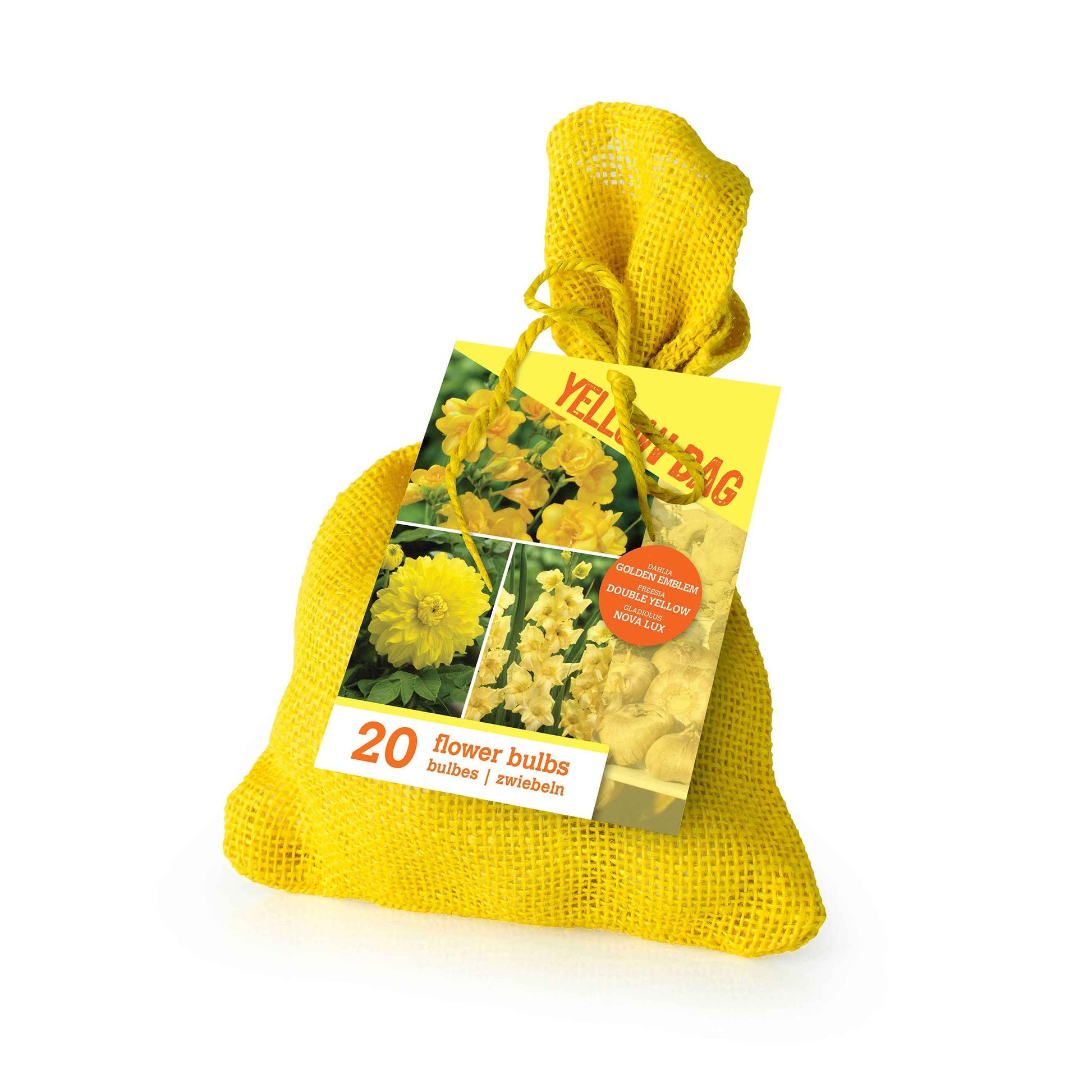 20x Bulbes de fleurs - Mélange 'The Yellow Bag' Jaune - Bulbes d'été