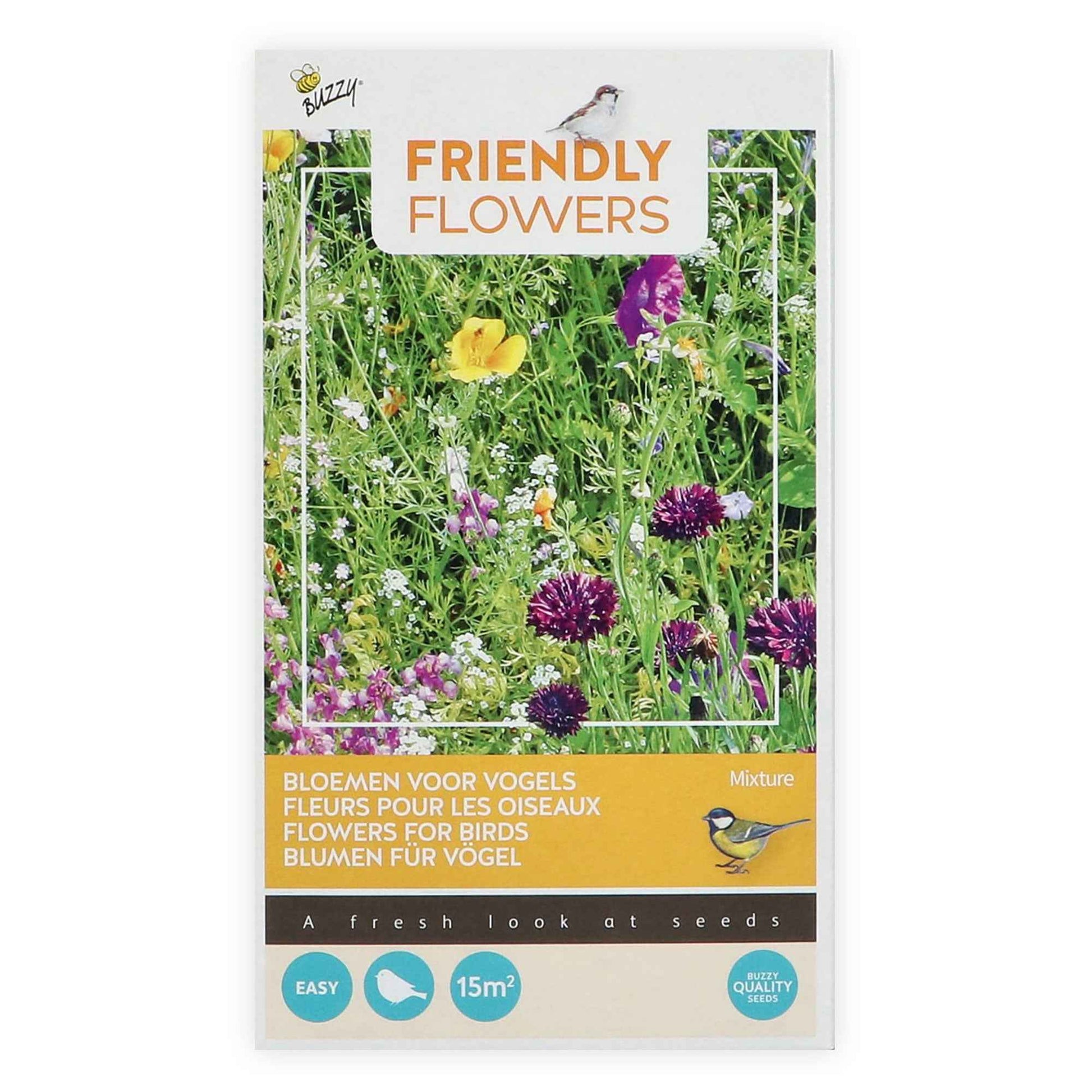 Fleurs qui attirent les oiseaux - Friendly Flowers Mélange incl. granulat - Semences de fleurs - Graines de fleurs