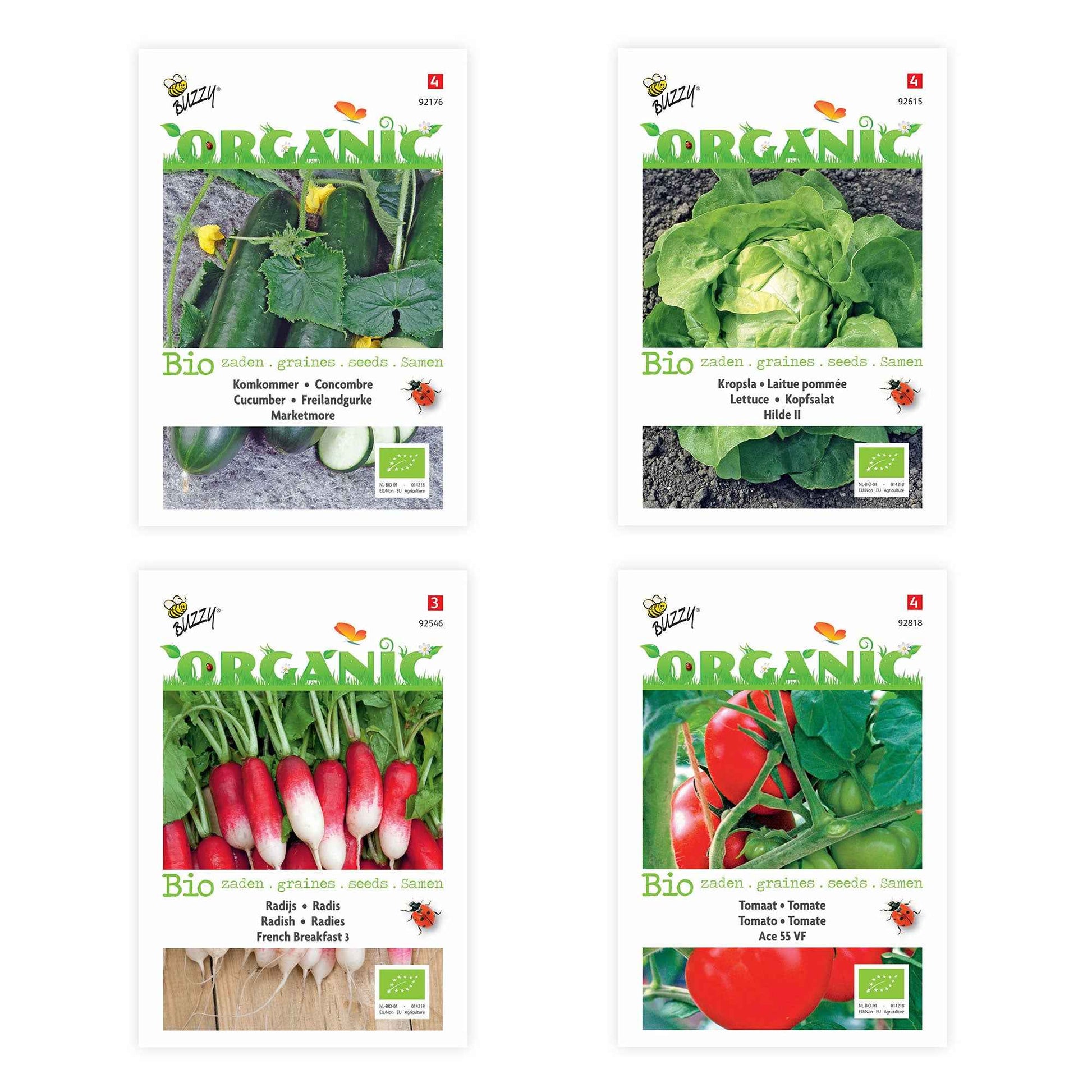 Pack de légumes de printemps 'Printemps Pétulant' - Biologique - Semences de légumes - Graines