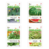 Pack d'été 'Été Étincelant' - Biologique Graines de légumes, graines aromatiques, graines de fruits - Concombres et Cornichons