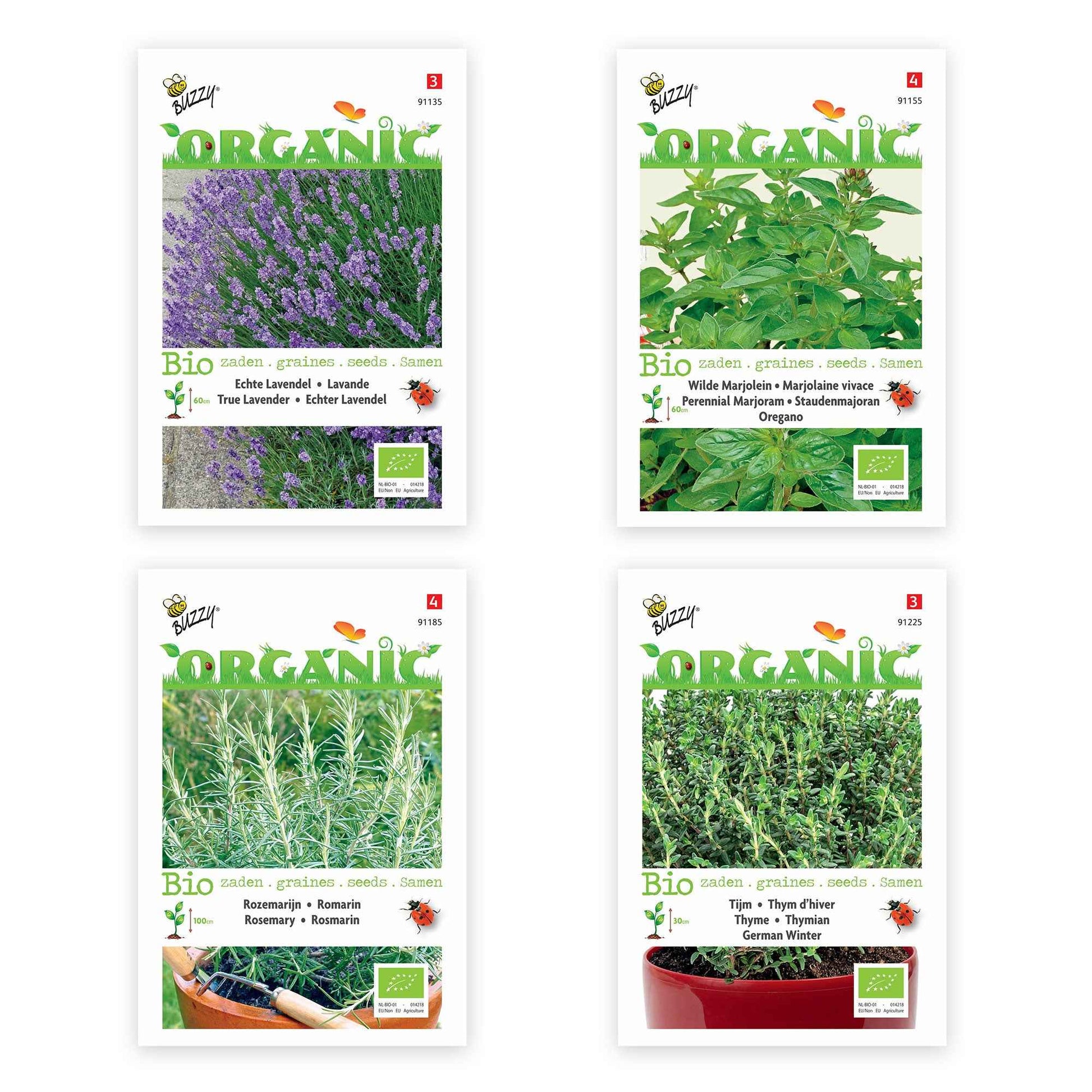 Paquet d'herbes aromatiques 'Superbes herbes' - Biologique 44 m² - Semences d’herbes - Entretien du potager