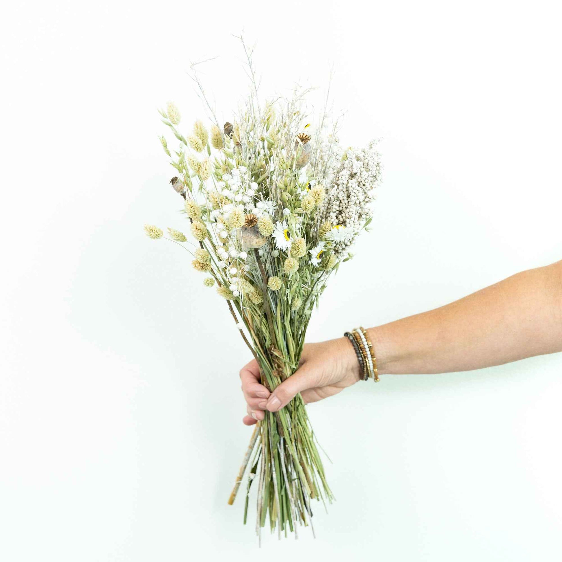 Bouquet de fleurs séchées - Mélange blanc - Bouquets de fleurs séchées