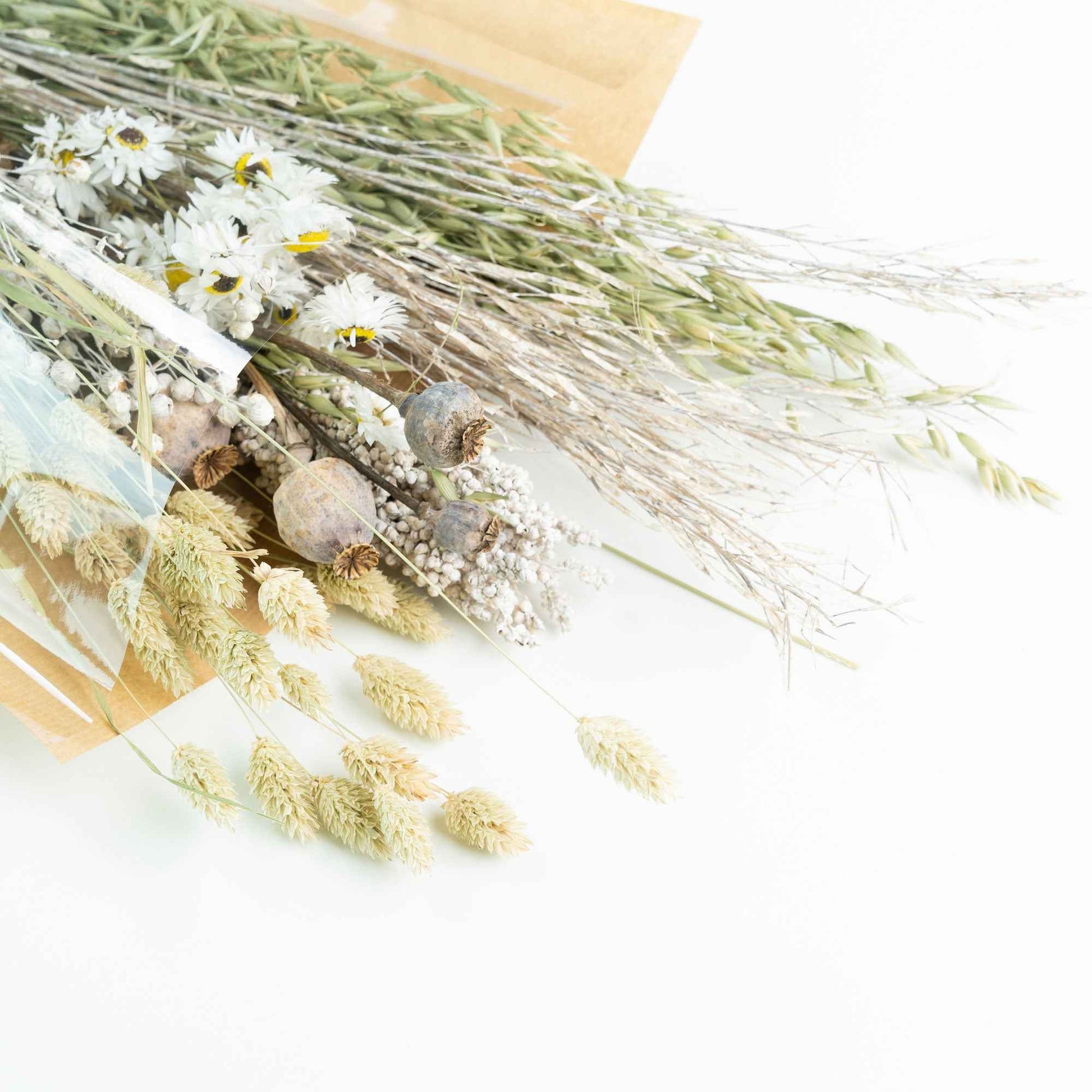 Bouquet de fleurs séchées - Mélange blanc - Idées cadeaux