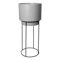 Elho B. for Studio Round - Pot pour l'intérieur avec table à plantes Gris - Elho