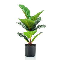 Ficus lyrata artificiel avec pot décoratif - Grandes plantes artificielles