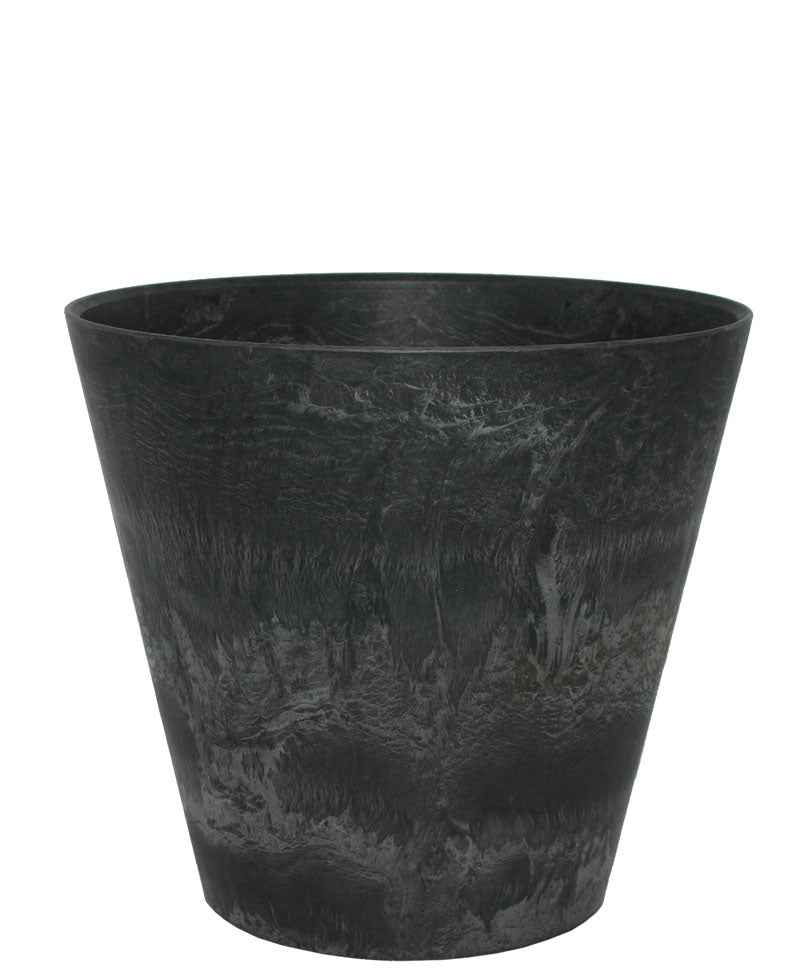 Artstone pot de fleurs Claire rond noir - Pot pour l'intérieur et l'extérieur - Artstone